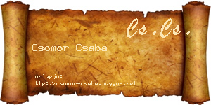 Csomor Csaba névjegykártya