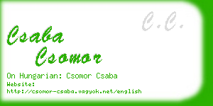 csaba csomor business card